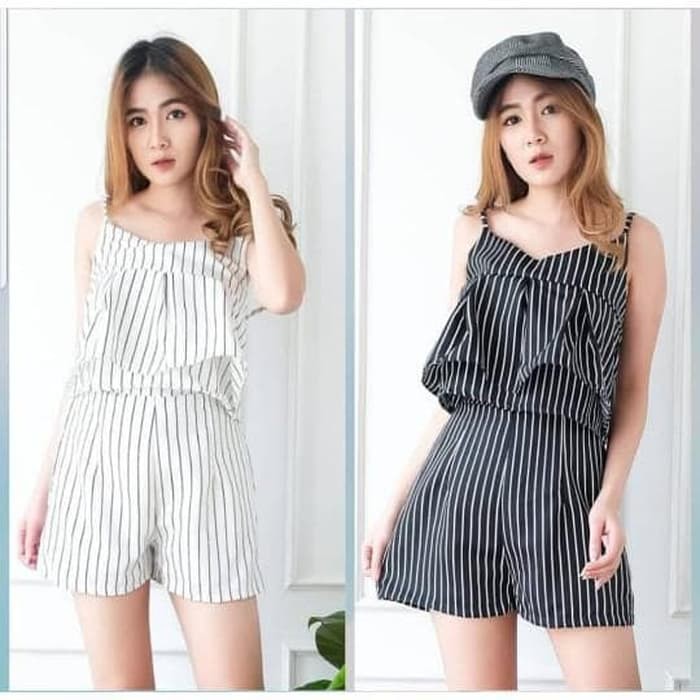 Diskon Setelan / Set -- DVA SETELAN TANKTOP SALUR STEVY / STEVI / STEVIA ThevaShop