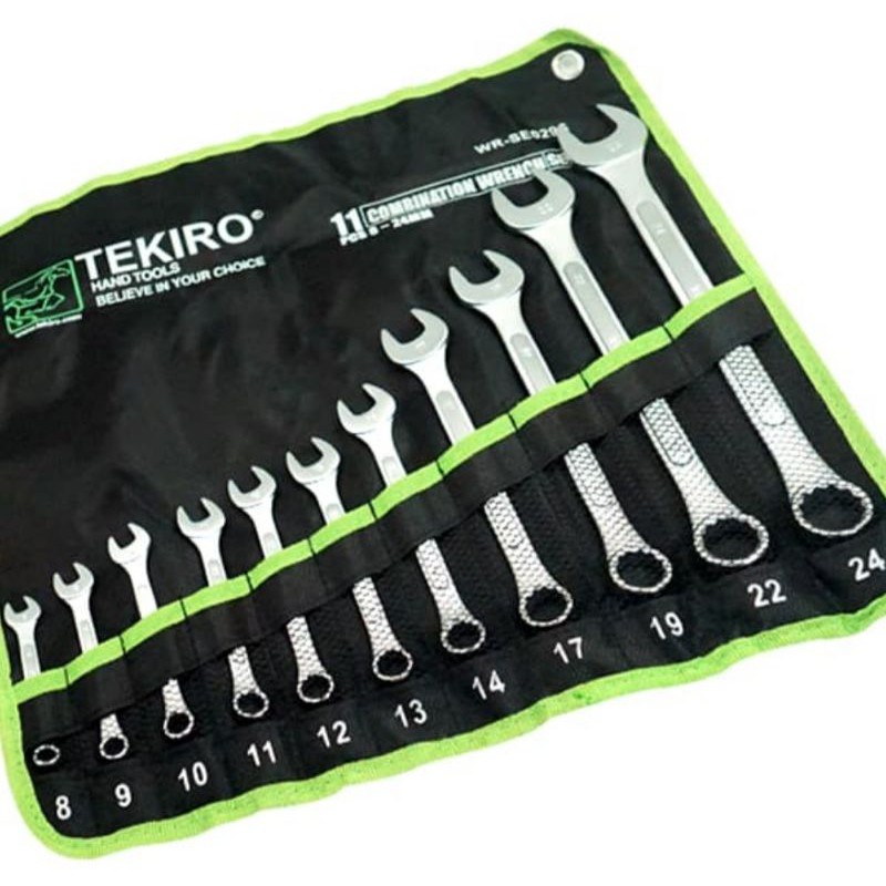 TEKIRO Kunci Ring Pas Set 11 PCS 8 - 24 mm