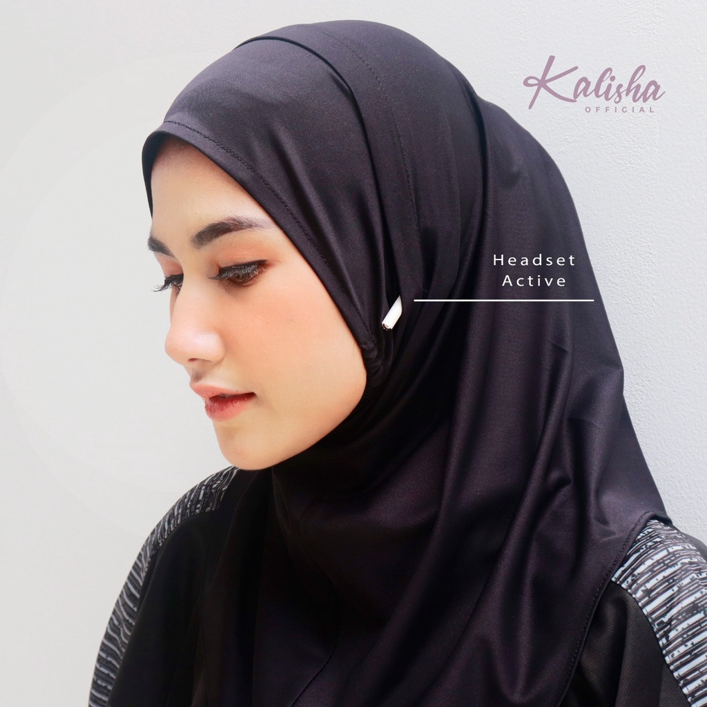 HIJAB MASKER HEADSET SPORTY HELMA / ACTIVE HIJAB EARPHONE MASK / HIJAB NEW NORMAL / HIJAB KHIMAR INSTAN BERGO MASKER EARPHONE BY KALISHA OFFICIAL-4