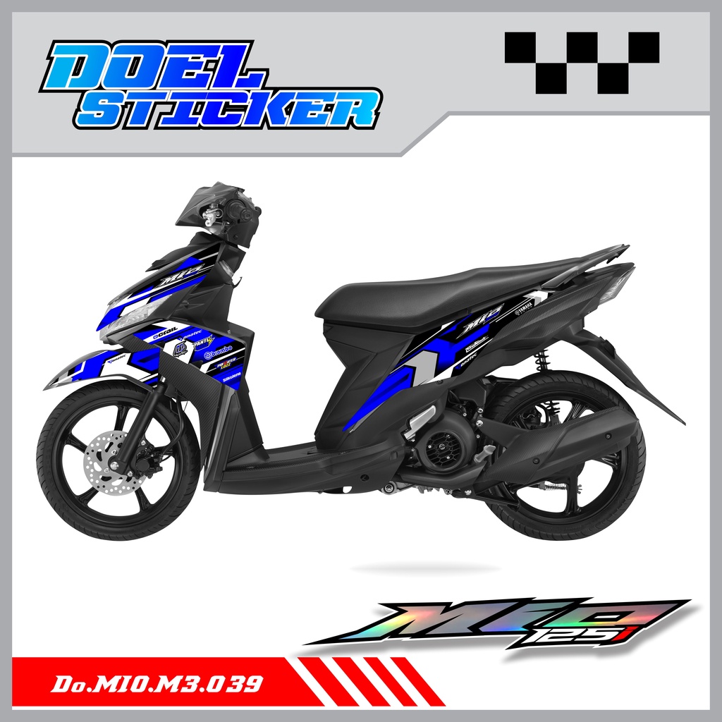 Sticker Striping Mio M3 , Mio Z , Mio 125 List Variasi Hologram pelangi,Crome Doel 039