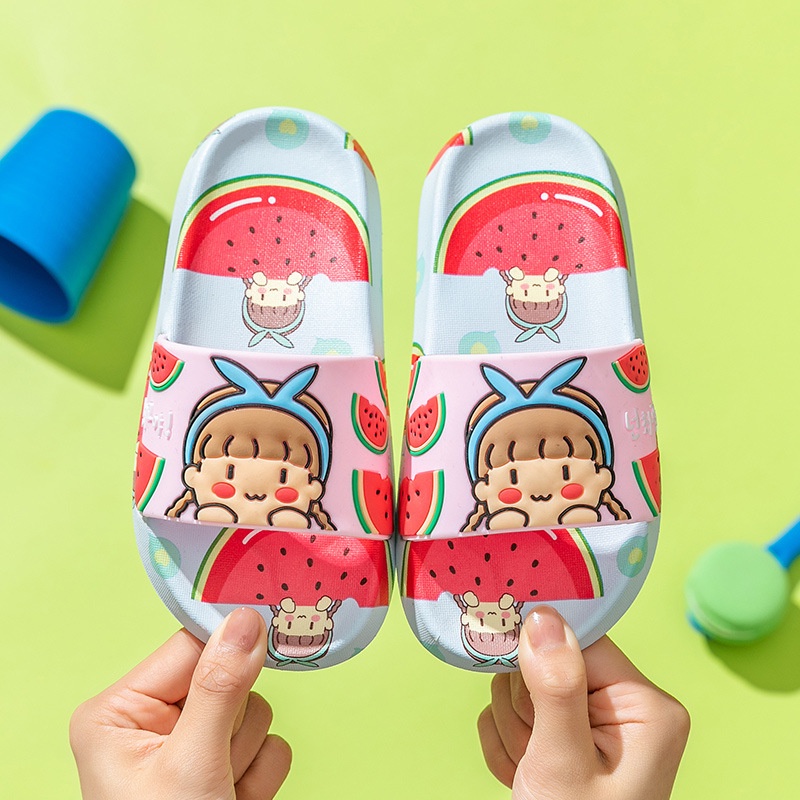 HappyOliver HYEJIN Sandal Anak Perempuan Bahan Karet Model Lucu 2-5 Tahun