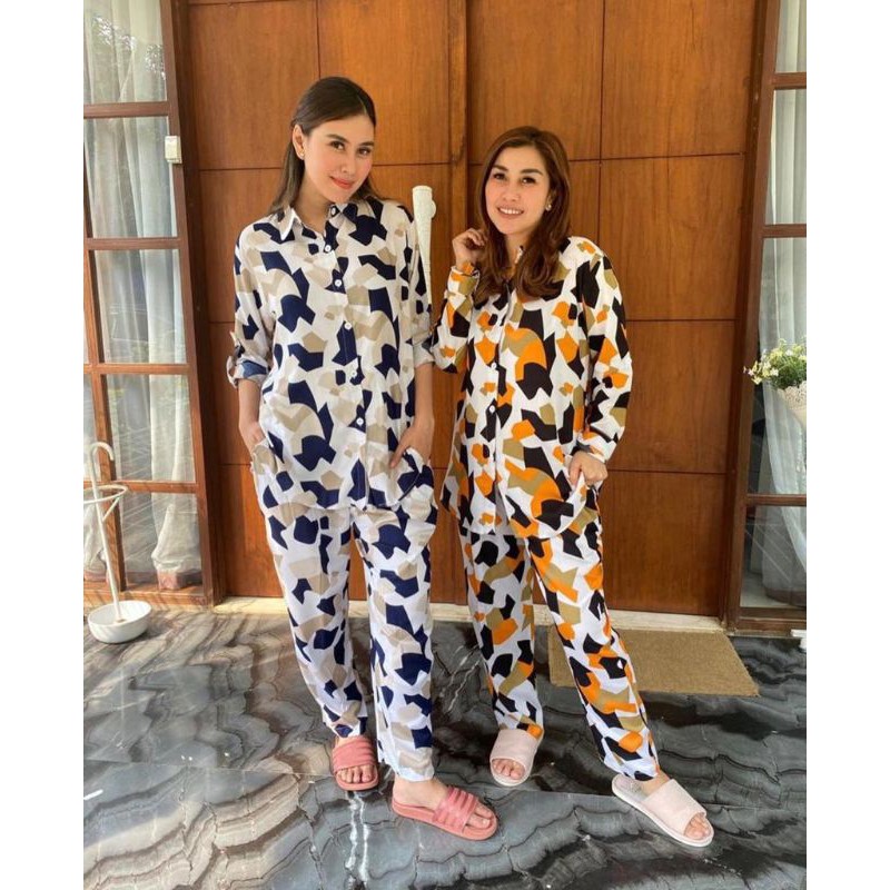 Setelan celana setcel rayon tiedye tie dye