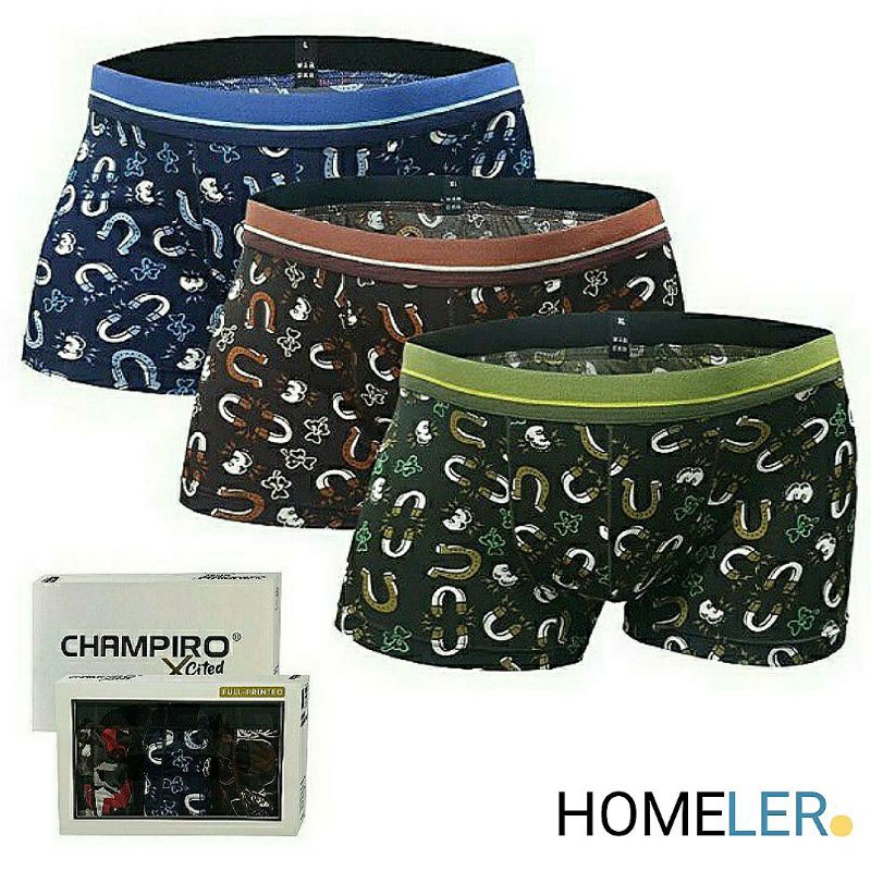 Celana Dalam Pria (1 Box Isi 3 Pcs) / Celana Dalam Pria Boxer Dewasa / Cd Sempak Boxer Pria