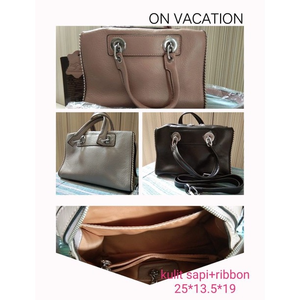 women leather handbag import tas fashion korea wanita backpack ransel 100% kulit asli