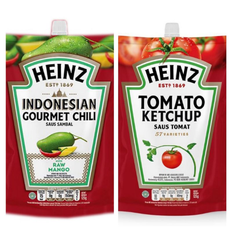 

HEINZ Tomato Ketchup Saos Saus Tomat Indonesian Gourmet Chili Raw Mango 125 g