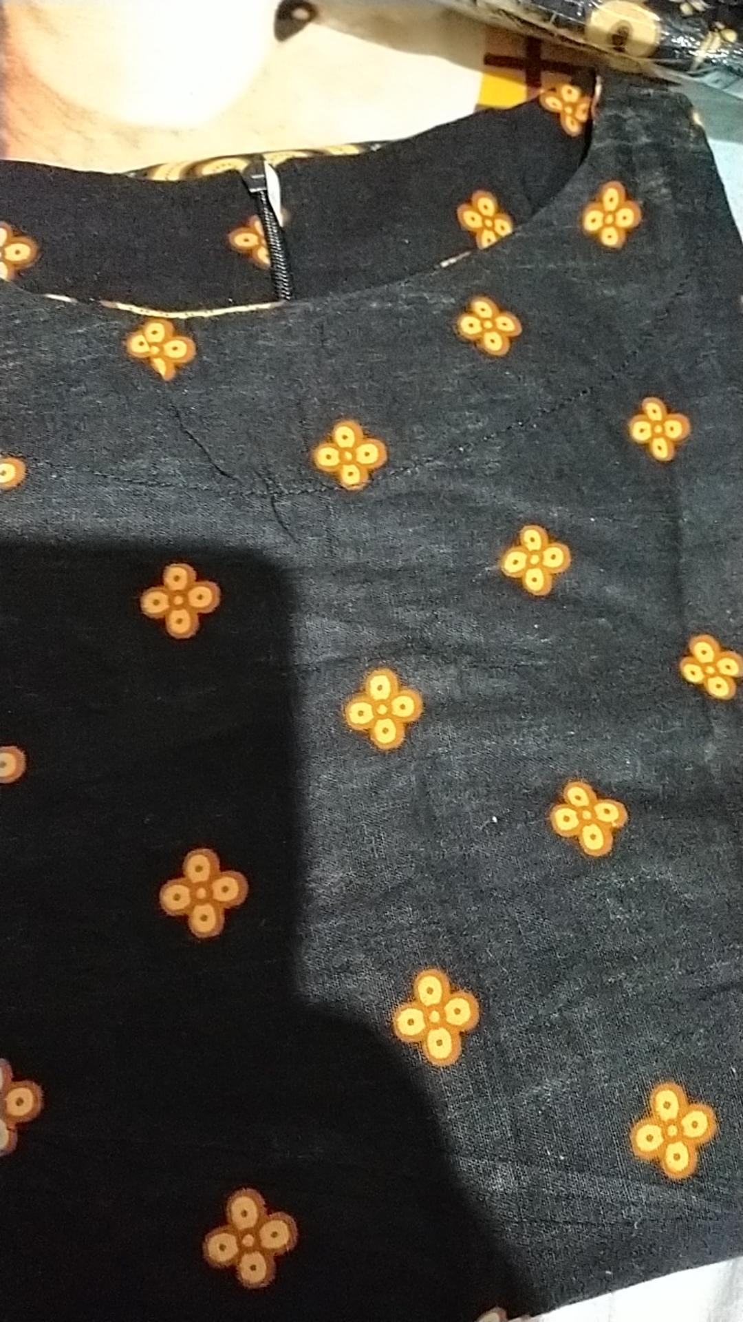 Batik Couple Keluarga Sania Ruffle Terbaru Motif Gurita Kuning Eklusiv Bisa Pisah