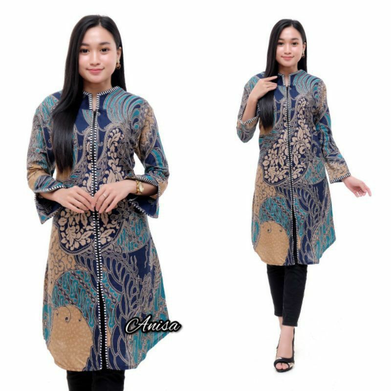 Terlaris SERUT GENES JELITA TUNIC NAVBOR YELBOR WHITBOR CREAMBOR TUNIK BATIK MODERN HRB030 DOLBI DOB