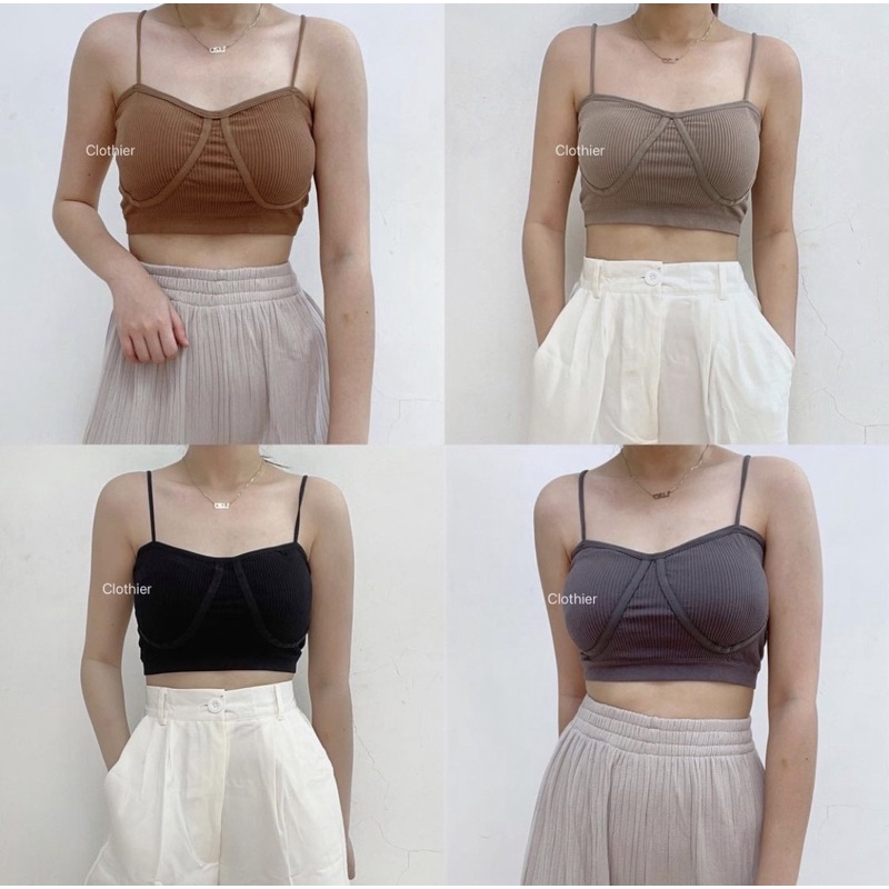 CLOTHIER - Moru Ribbed Tank | Bralette Inner Tanktop