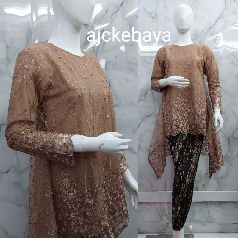 Kebaya / Set Kebaya Modern/Rinjani/ Kebaya Tulle / Kebaya Tunik/ Kebaya /Kebaya Modern/Ajckebaya