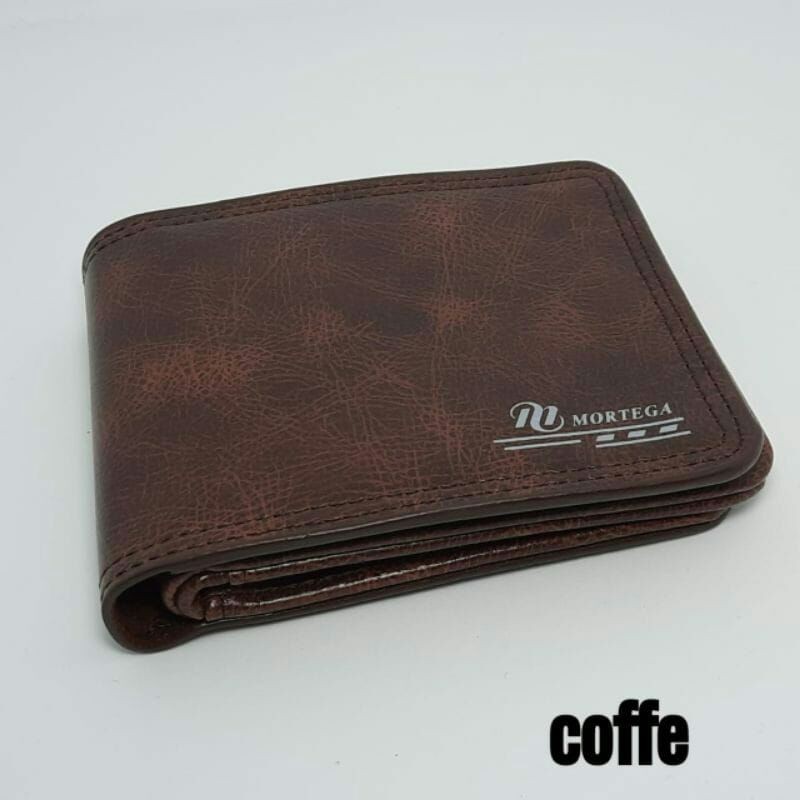 DOMPET PRIA MORTEGA KULIT SINTESTIS PU MG-001-Coffe