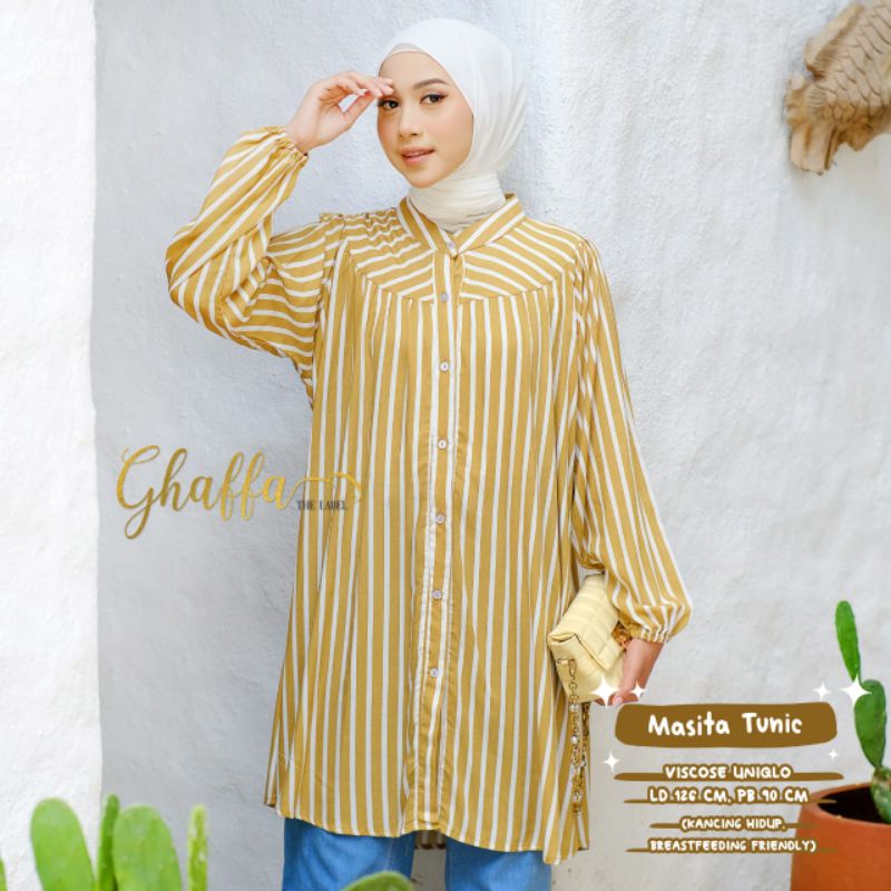 MASITA TUNIC BY GHAFFA THE LABEL (TUNIK SALUR) Tunik muslimah rekomeded