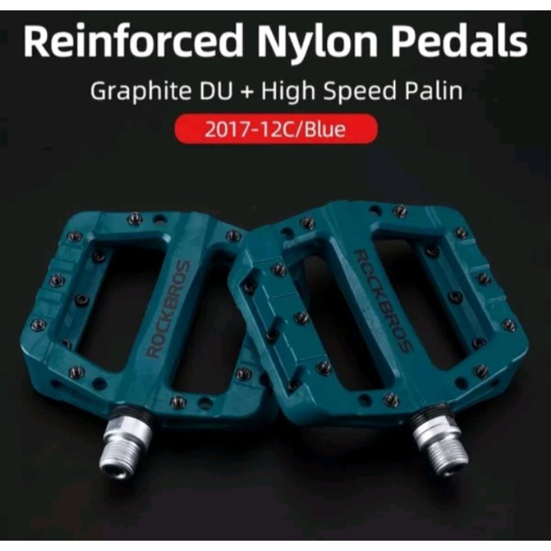 Pedal Sepeda MTB Rockbros Pedal Bearing Anti-Slip Lebar
