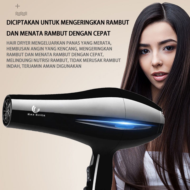 Hair dryer HRHD01BK Pengering Rambut Anion Salon Haircare 800 Watt