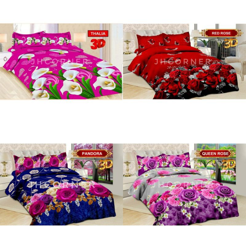 Set Bedcover Bonita Size 180x200cm 6kaki King Size Bed No 1 Motif Bunga Termurah Terlaris Terbaru Shopee Indonesia