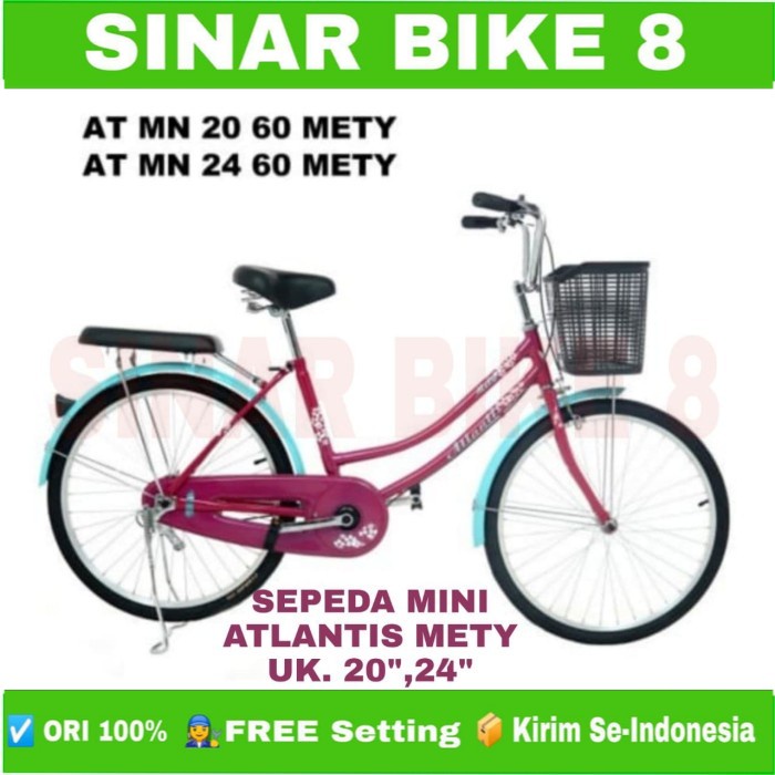 Sepeda Keranjang Remaja Dewasa ATLANTIS METY MINI Ukuran 20 &amp; 24 Inch City Bike