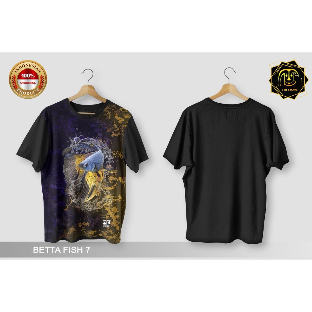 [ BAYAR DI TEMPAT ] BAJU PRINTING GAMBAR IKAN CUPANG 7 -  KAOS DISTRO ORIGINAL GAMBAR HEWAN HIAS BAG