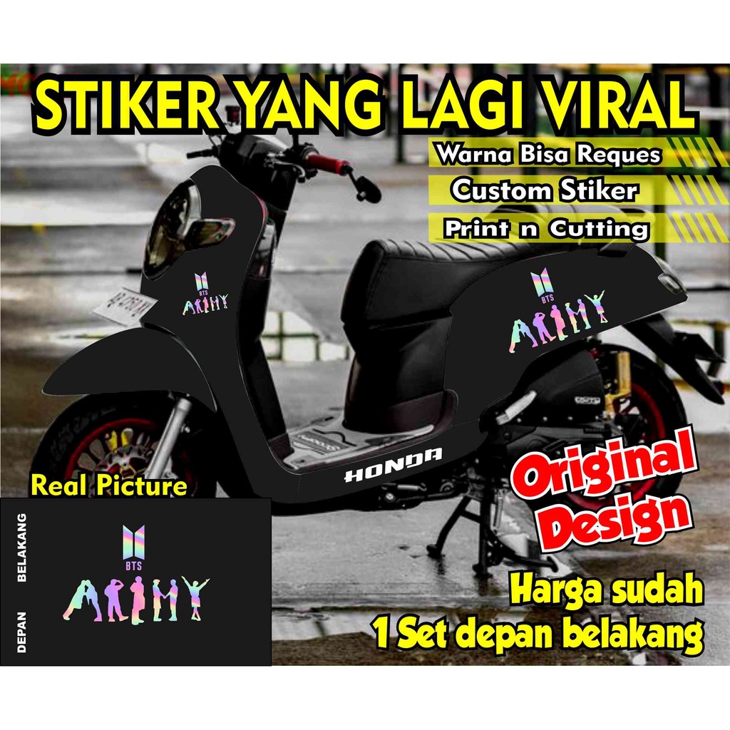 STIKER STRIPING SCOOPY BTS CUTTING STICKER SCOOPY NEW 2021 SKOTLET VARIASI