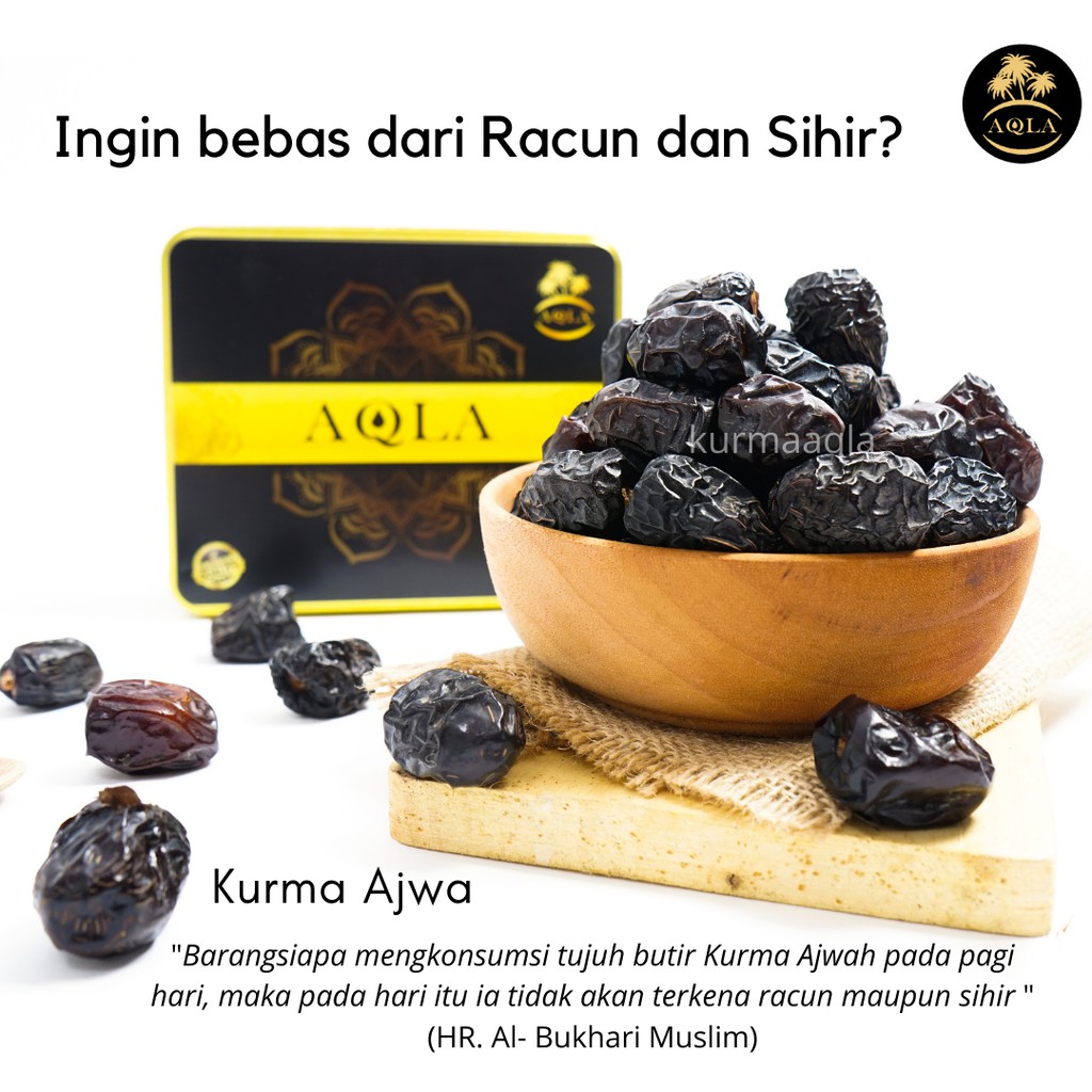 KURMA AJWA ASLI SAUDI 100% / KURMA NABI / KURMA AJWAH / KURMA KERING AJWA 400GR