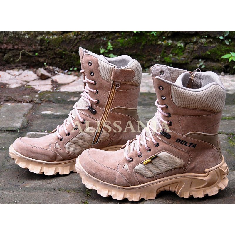 SEPATU BOOTS DELTA TINGGI TERBARU SAFETY UJUNG BESI KERJA LAPANGAN