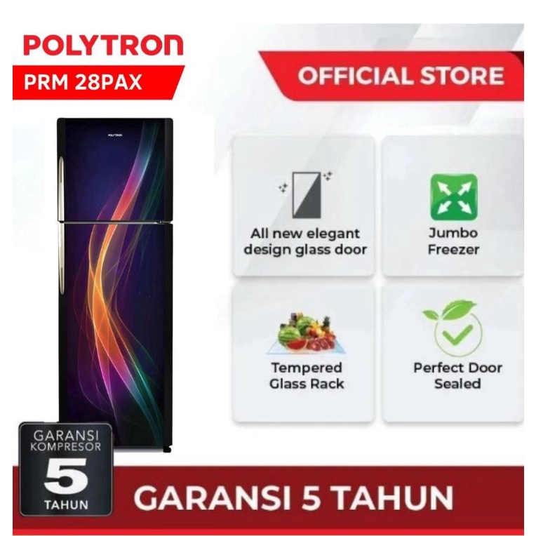 POLYTRON Kulkas 2 Pintu NEW SERIES [230L] PRM-28PAX untuk kota cirebon