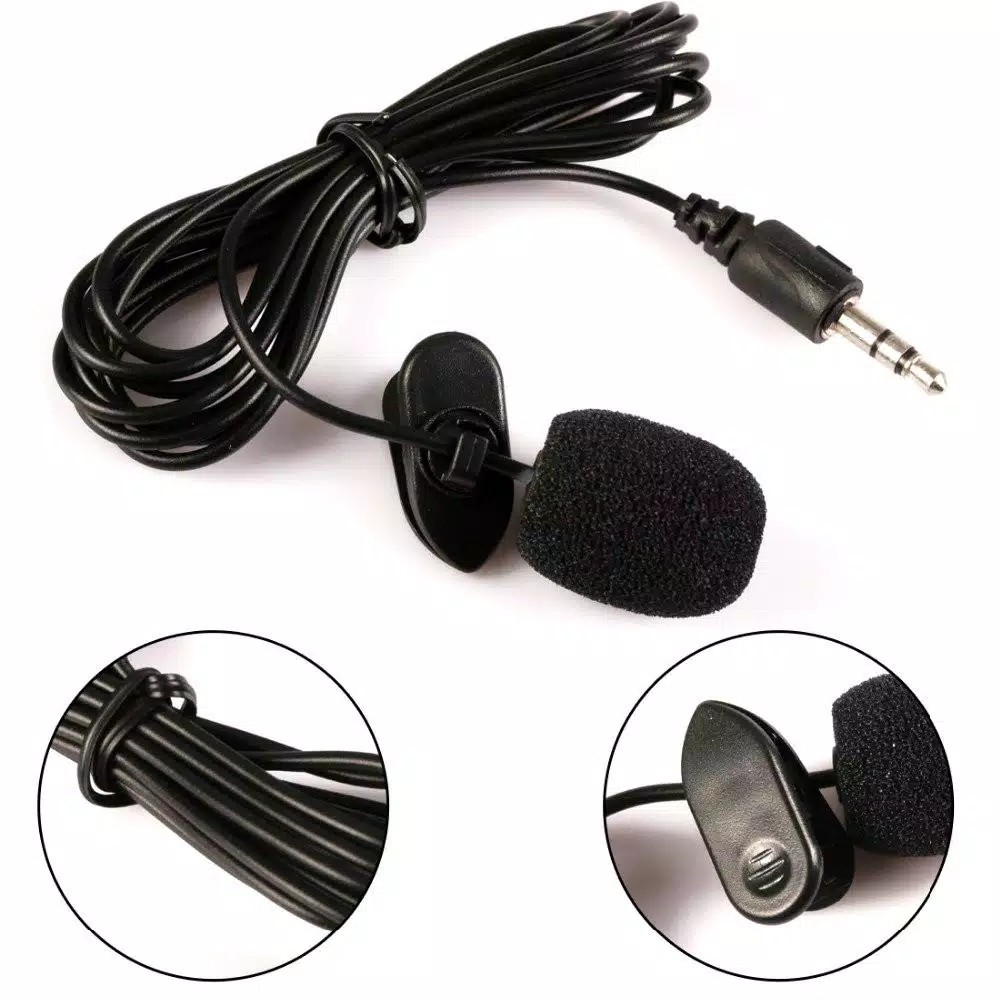 Microphone With Clip For Smartphone Laptop Tablet PC Mic 3.5mm Microphone Haraga Diskon!!