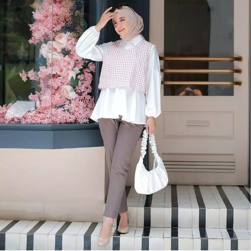 Fashion Atasan Yuzu Peplum Blouse Wanita
