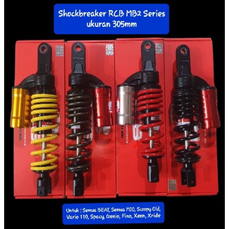 SHOCKBREAKER RCB MB2 305mm Beat Scoopy Mio Vario110 FINO Genio Spacy Xride Shock sok belakang RCB ta