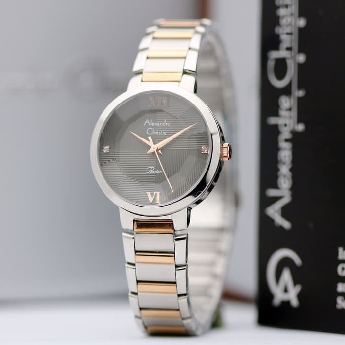 alexandre christie 2616  jam tangan wanita original stainless steel