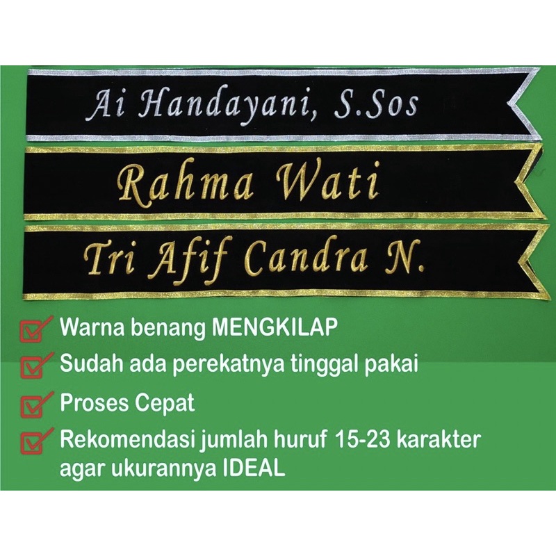 ( 1 HARI JADI ) Salempang Wisuda / KADO WISUDA / SELEMPANG MURAH / SELEMPANG BLUDRU / BORDIR KOMPUTER / SELEMPANG MAKASSAR / Selendang Toko oxi