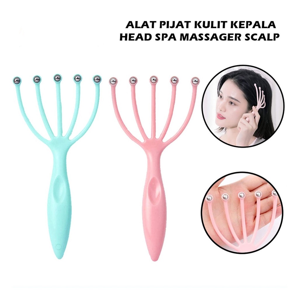 Bokoma Alat Pijat Kepala Head Spa Massager Scalp Refleksi Pemijat Kepala Plastik Manual Terapi Badan/Alat Pijat Kepala / Alat Terapi Kepala dan Badan / Alat Refleksi Kepala