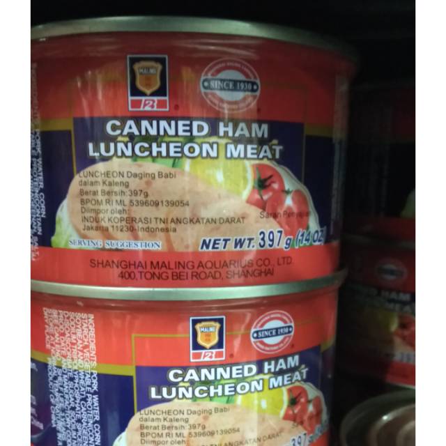 

Premium Canned Ham Luncheon Meat / Ham Maling TTS Premium 397gr