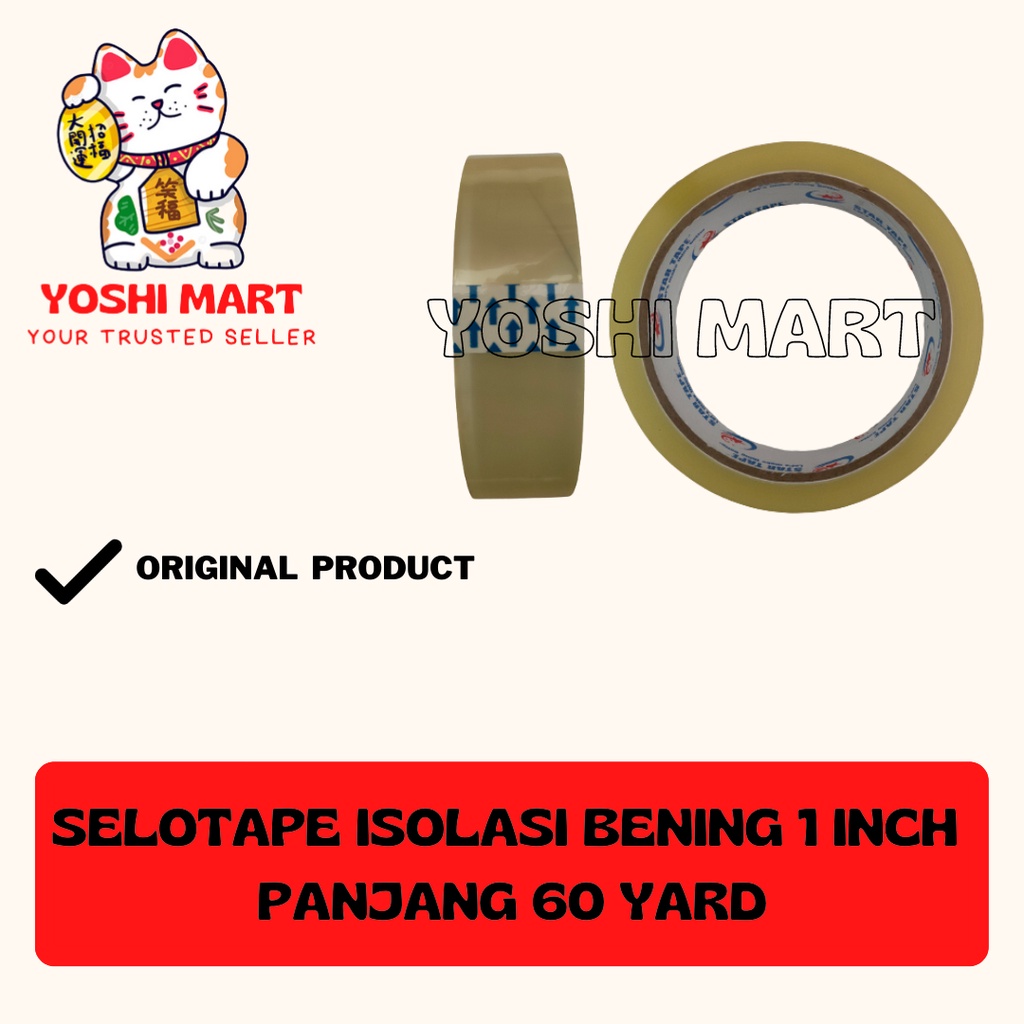 

Selotape Isolasi Bening 1 inch Lakban Premium Quality