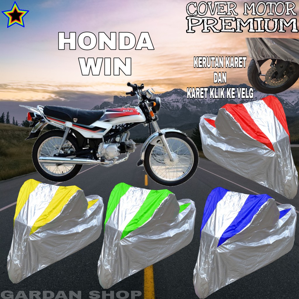Sarung Motor HONDA WIN Silver KOMBINASI Body Cover Honda PREMIUM