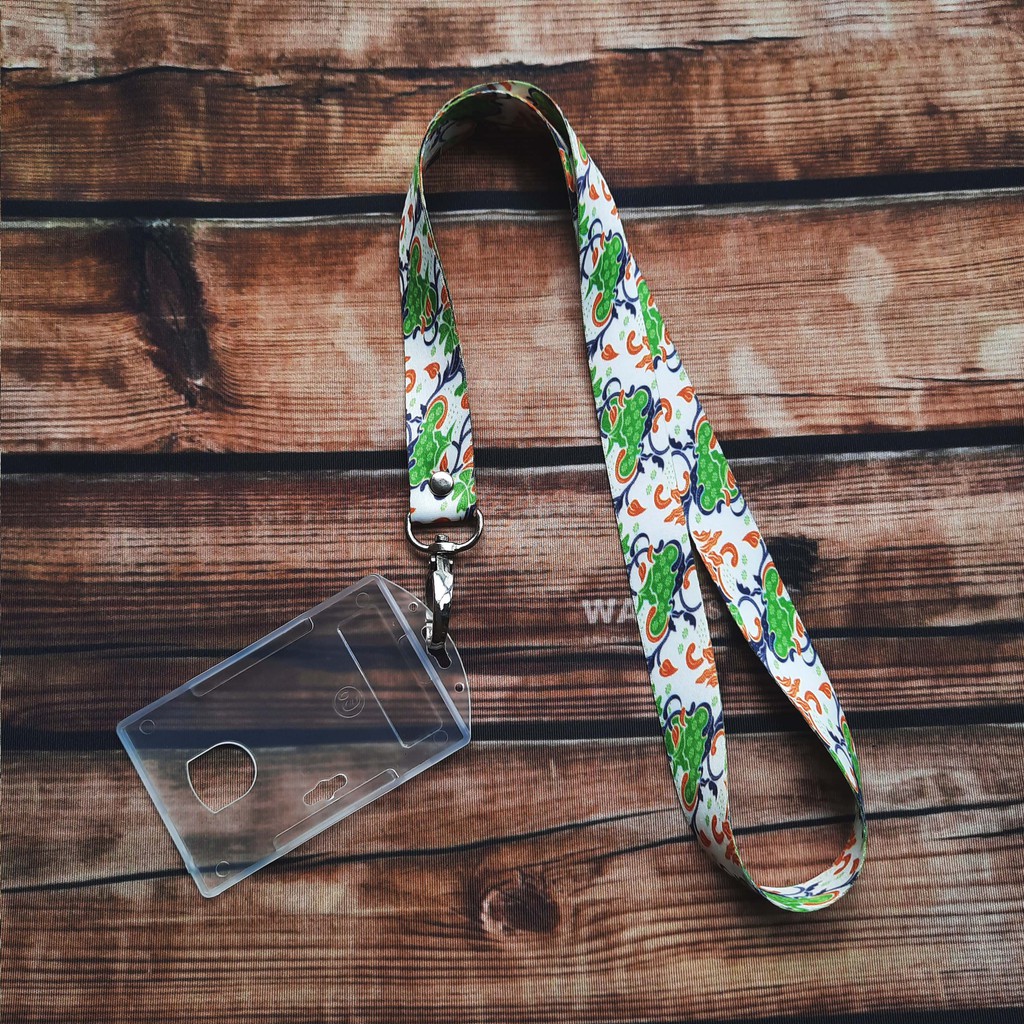 

Gantungan ID Card lanyard printng motif batik