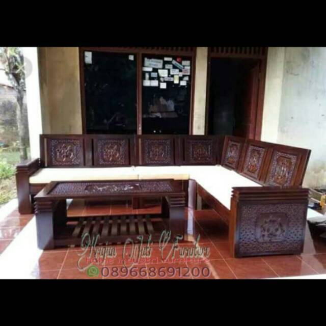 Kursi tamu jati piramid + busa/kursi koper tumpuk/kursi jati/kursi tamu