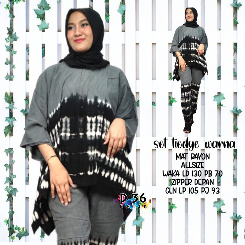 Tiedye Set - Rayon Premium - Busui - One Set - Baju Kantor - Ori by Naura