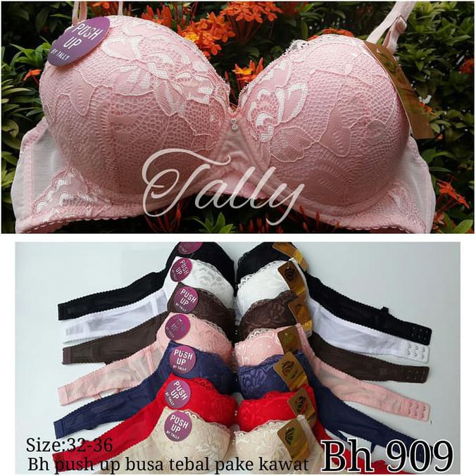Hot Bra Bh Push Up Busa Tebal Berkawat Tally 909 Ukuran 32 34 36 - Hitam, 34 Sale