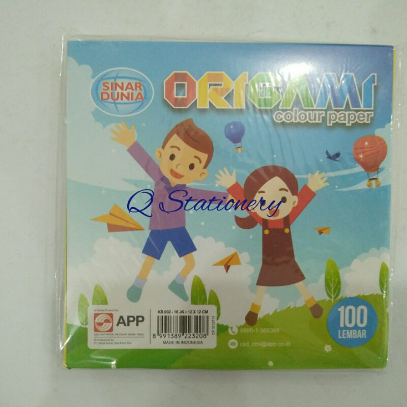 

Origami/ kertas lipat 12 x 12 Sinar Dunia