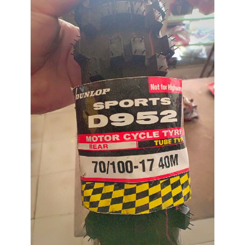 ban trail/cross dunlop d952 ring 17 ukuran 70-100/17