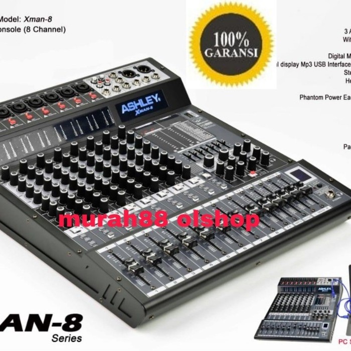 Mixer audio Ashley xman 8 /xman8/xman-8 8ch Bluetooth original