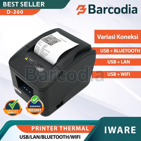 printer thermal iware d260 series printer thermal 80mm bluetooth wifi lan