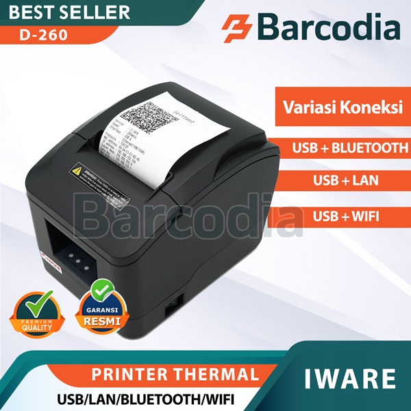 PRINTER THERMAL 80MM BLUETOOTH USB SERIAL LAN WIFI AUTO CUTTER