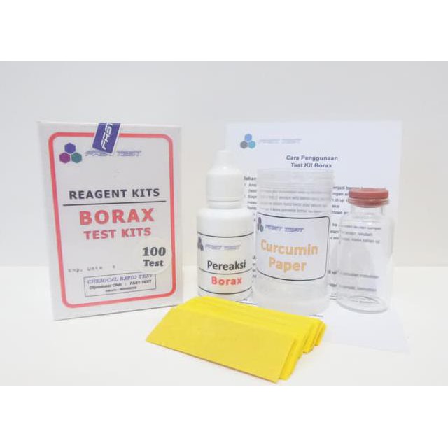 Promo Reagent Uji Boraks (Borax), Test Kit Borak 100 Test Murah Terbaru