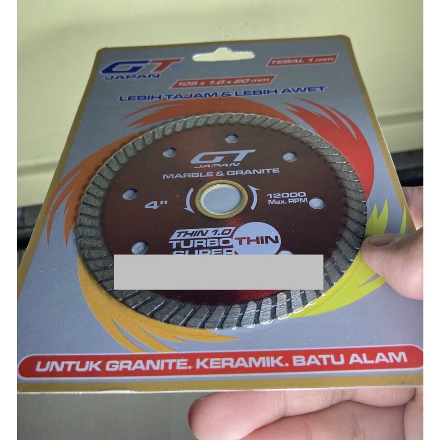 DIAMOND WHEEL TURBO Thin MATA GERINDA POTONG MARMER GRANIT 4 inch