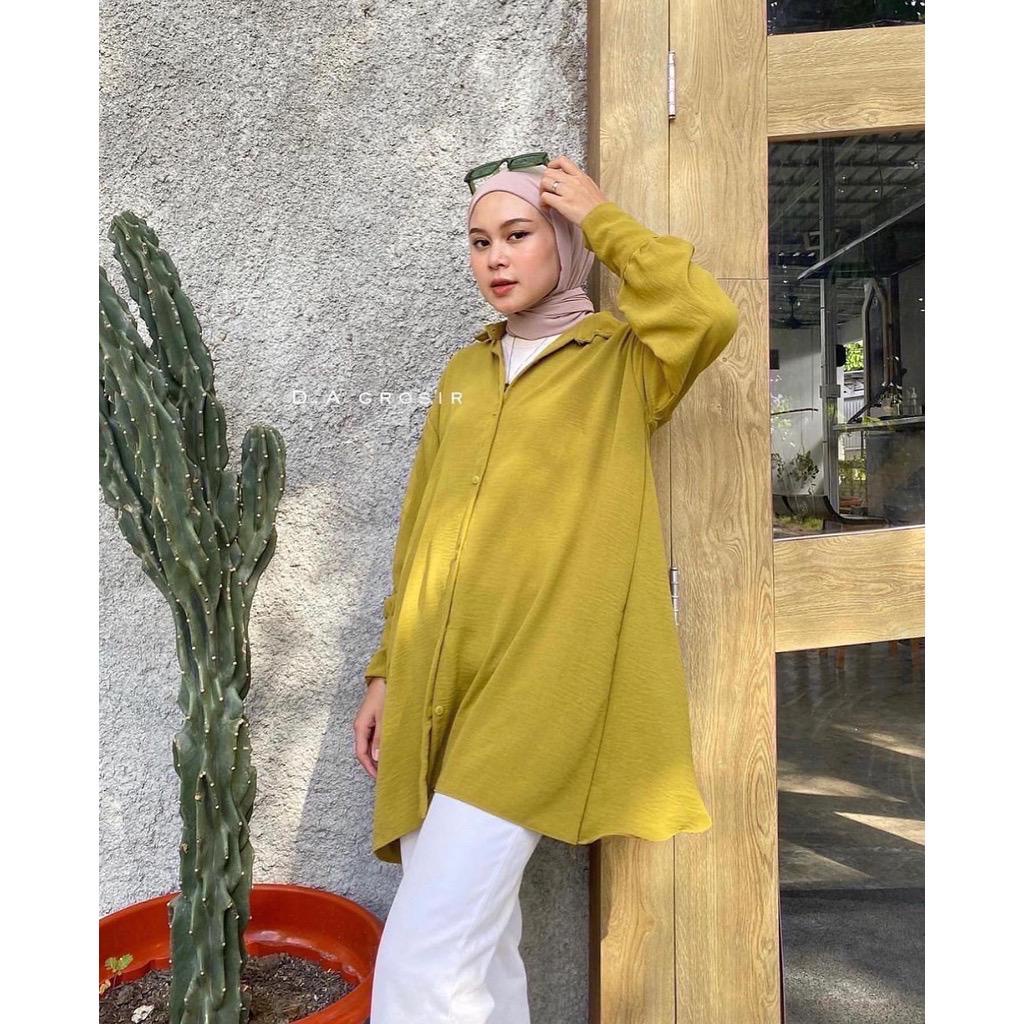 Kemeja Mina Blouse Crinkle / Atasan dewasa/ kemeja crinkle