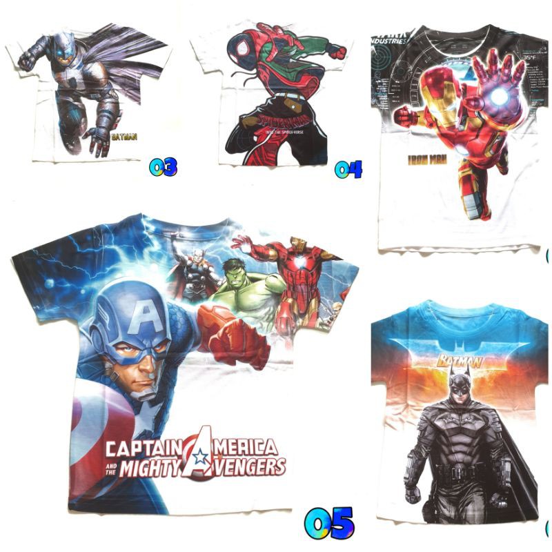 Furo Kaos Anak Superhero Spiderman Batman