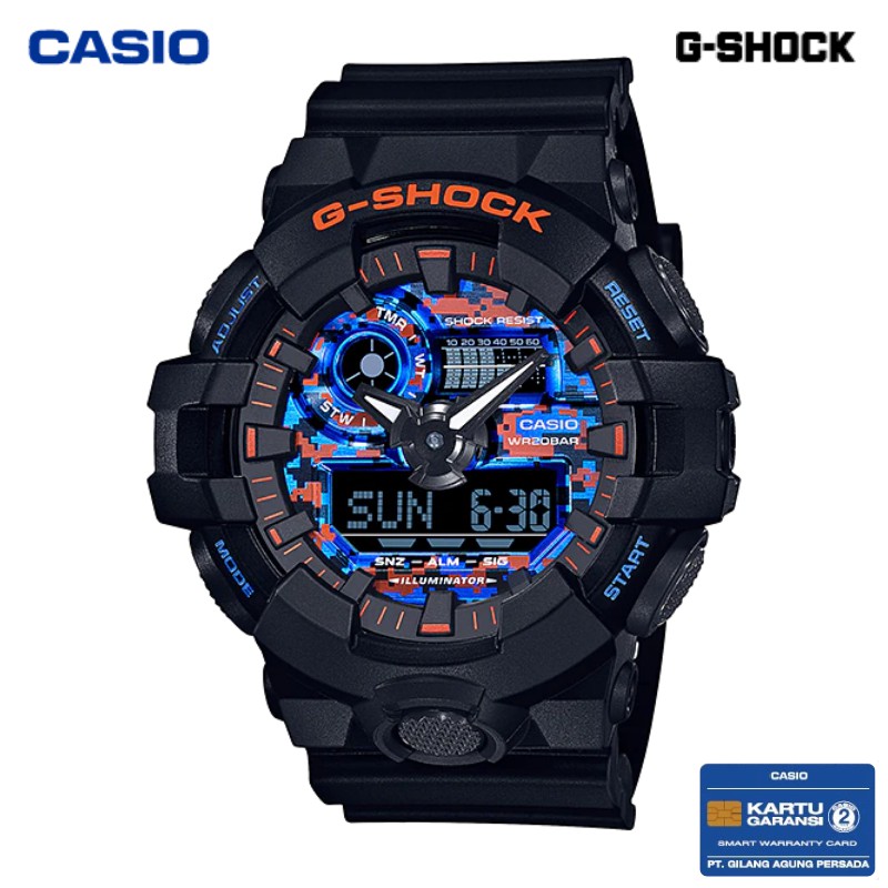 JAM TANGAN PRIA CASIO G-SHOCK GA-700CT-1A ORIGINAL - GSHOCK GA700CT