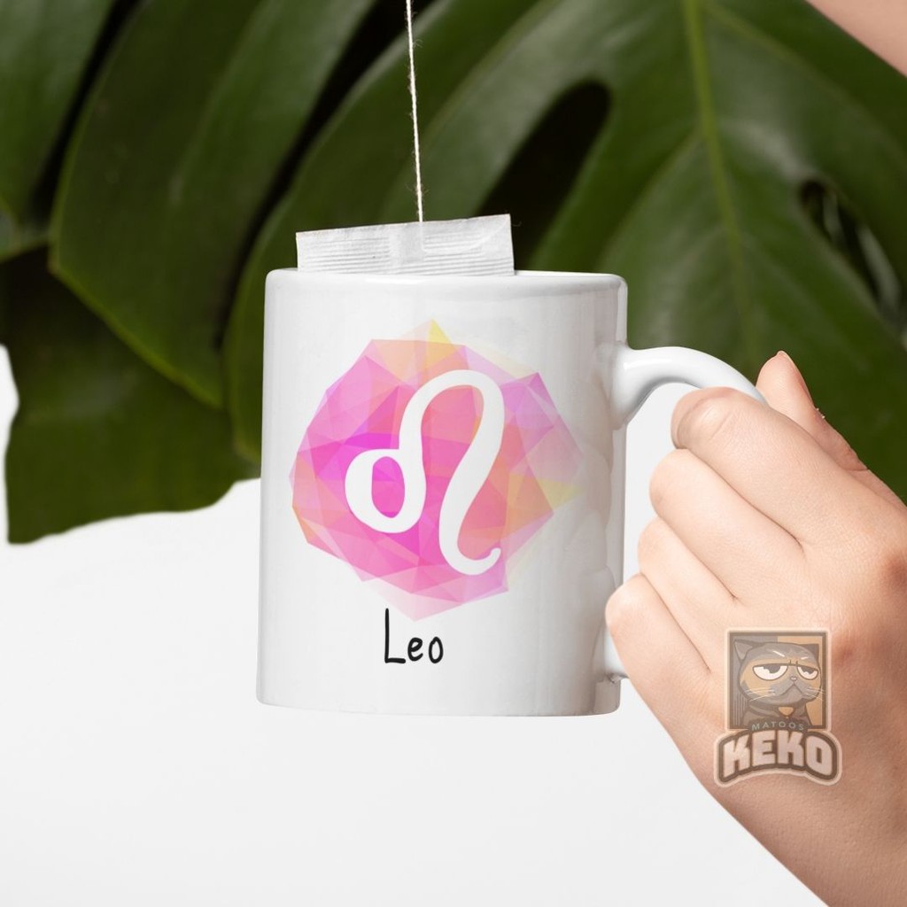 Mug Keramik Gambar Logo Zodiak Leo