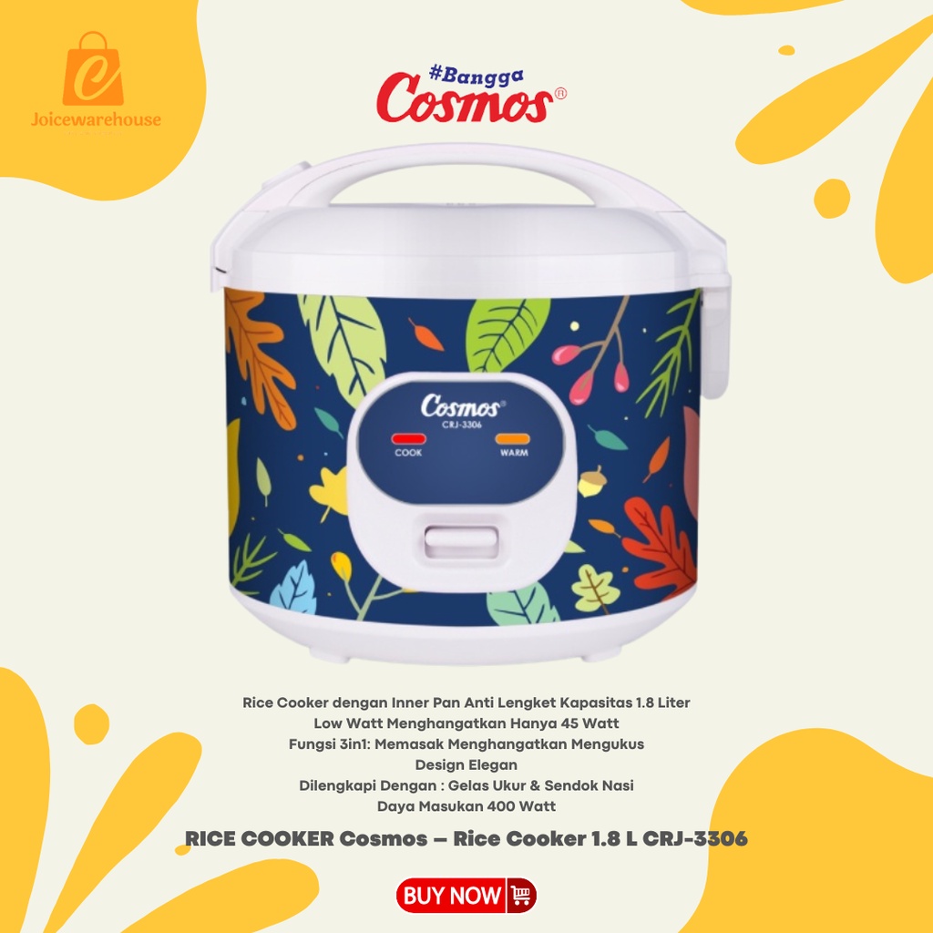 MAGIC COM / magicom / RICE COOKER Cosmos – Rice Cooker 1.8 L CRJ-3306