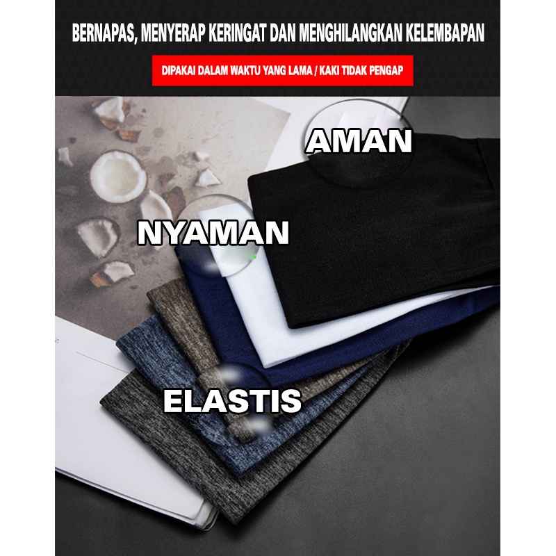 Kaos Kaki Pria Dewasa Model Panjang Polos Fashion Kantoran Bahan Silk Cotton kualitas premium KLi